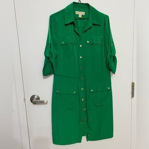Green Michael Kors shirt dress 💚